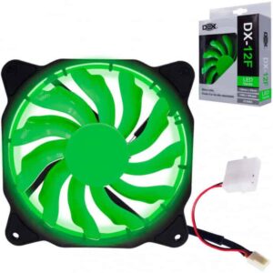 Cooler Fan 120mm com LED Verde Dex - DX-12F - Verde